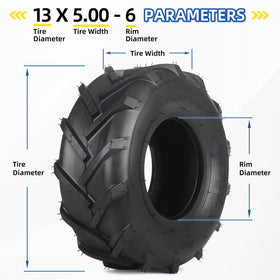 GICOOL tractor lawn tire grip pattern for stable traction during mowing.