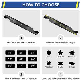 GICOOL two pack blade set for extended mowing sessions.