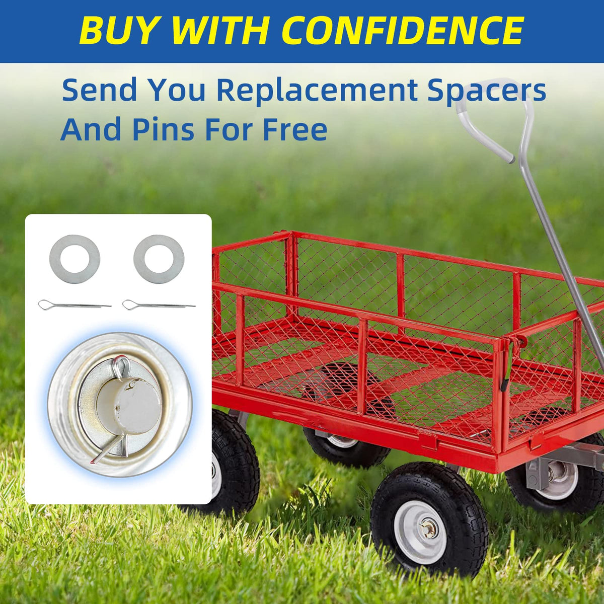GICOOL two-pack replacement wheels ready for carts and dollies