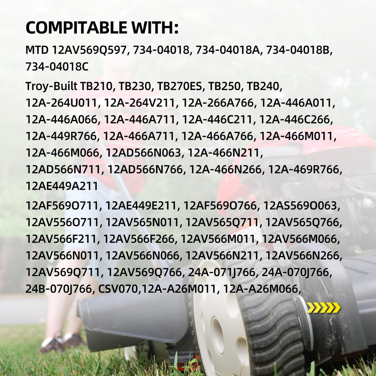 GICOOL wheel bore 1/2in fits common mower axles.
