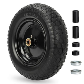 GICOOL wheelbarrow tire 4.00-8 main view showing universal fit for many carts.
