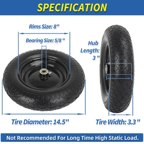 GICOOL wheelbarrow tire puncture-proof foam core.