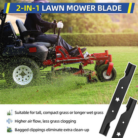 GICOOL Z254F blade ready for 54-inch Husqvarna bagging.