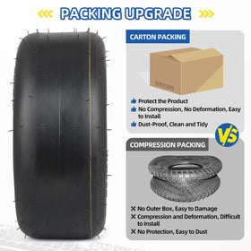 GICOOL tires demonstrating zero-turn mower compatibility for versatile garden work.