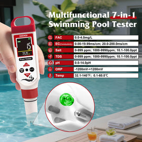 GIDIGI pH reading on digital meter supports precise pH control in water.