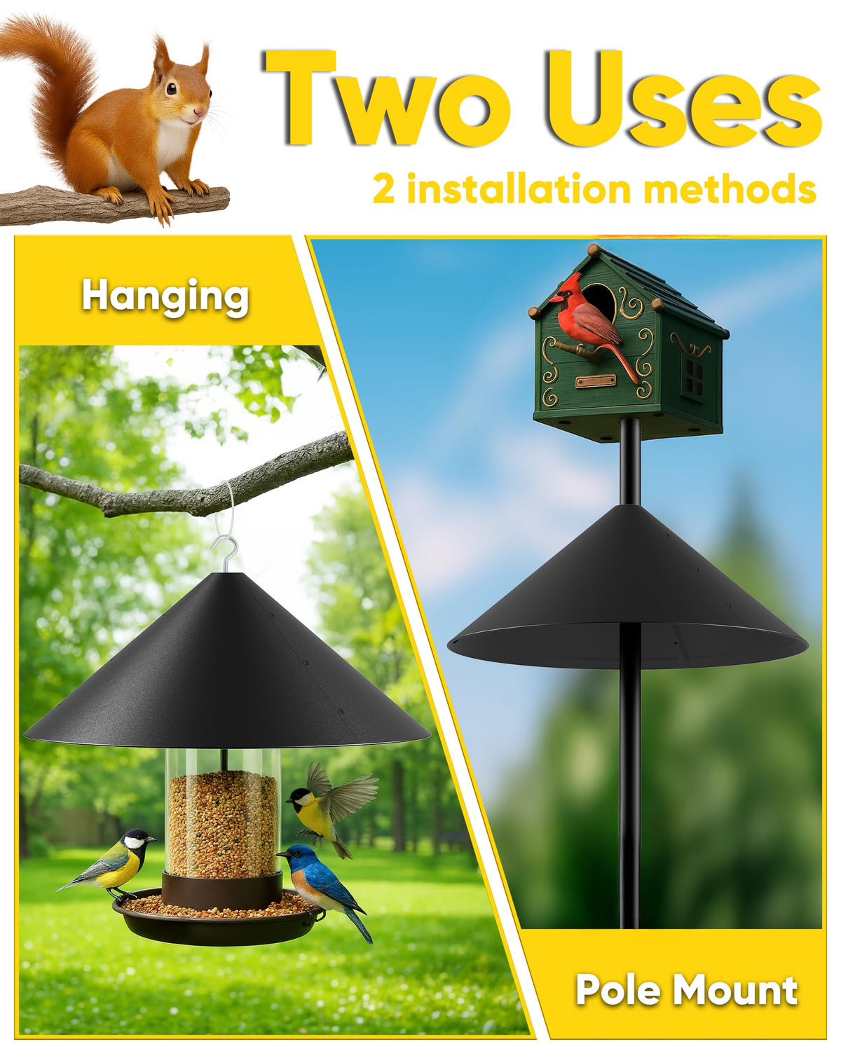 GIEERE compatible with pole-mounted and hanging feeders for versatile installation