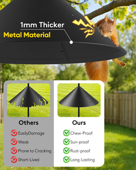GIEERE rain guard dome protects seeds from rain for consistent feeding