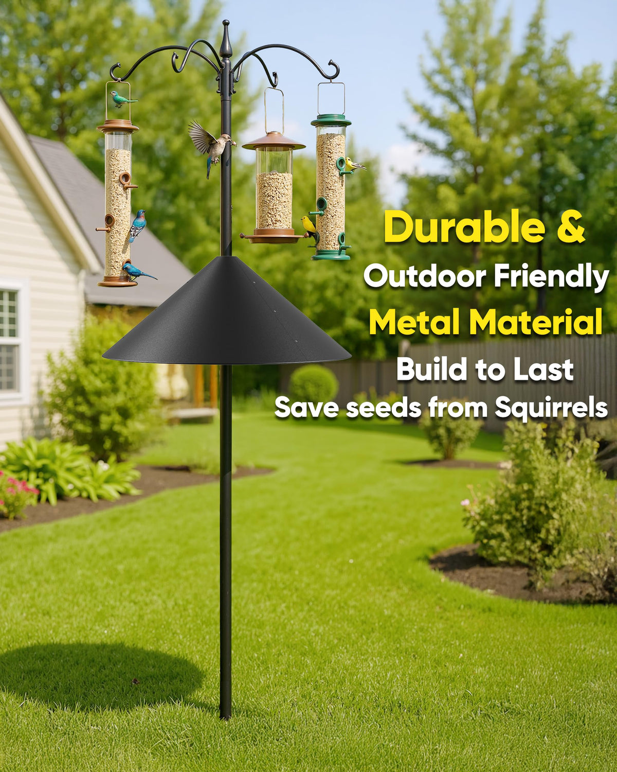 GIEERE keeps birds comfortable by letting them access feeders while blocking larger pests