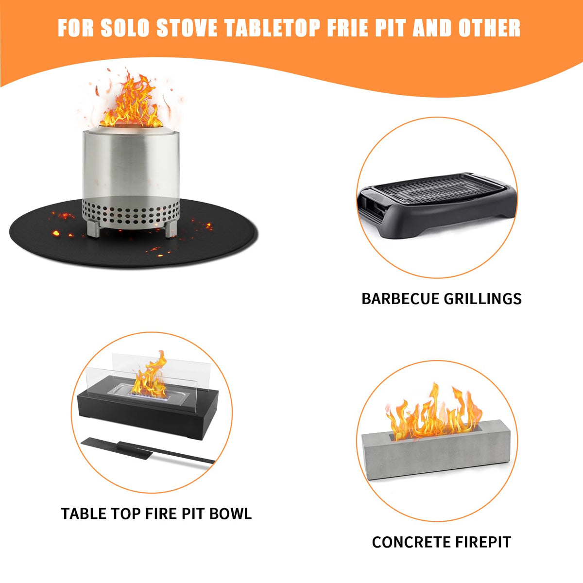 GIESIOE 20-inch mat fits Solo Stove Mesa and Mesa XL