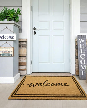 Gifeas Welcome Mat suitable for indoor outdoor use and high traffic
