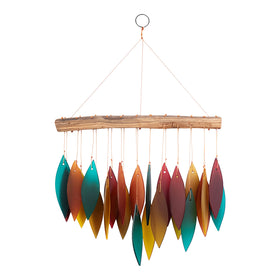 Gift Essentials chime brings calm ambience with driftwood and glass accents