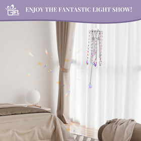 GiftAmaz rainbow prism light fills a room with colorful reflections.