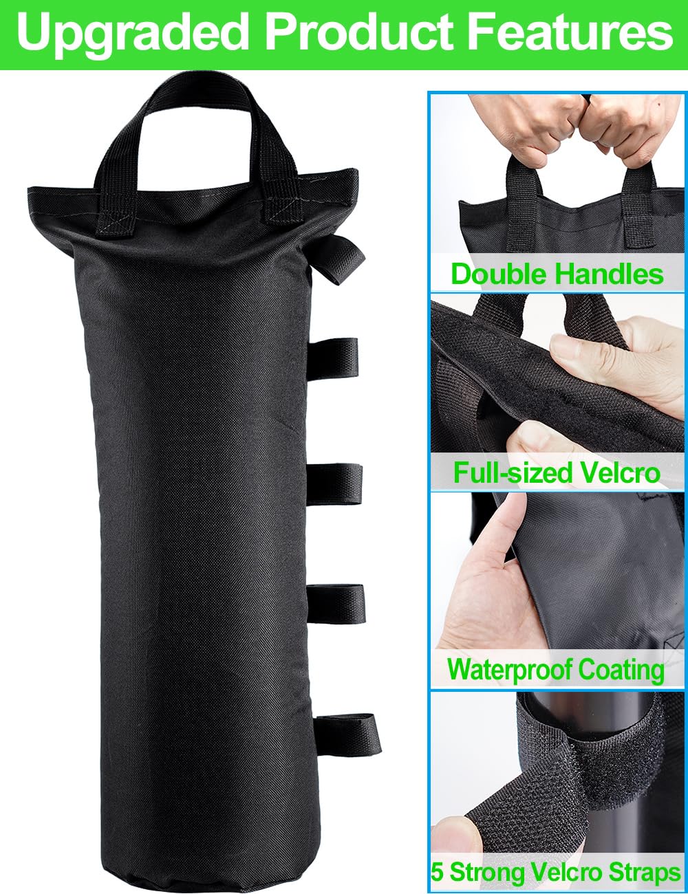 Giftape canopy weight bag includes five full-sized magic sticks