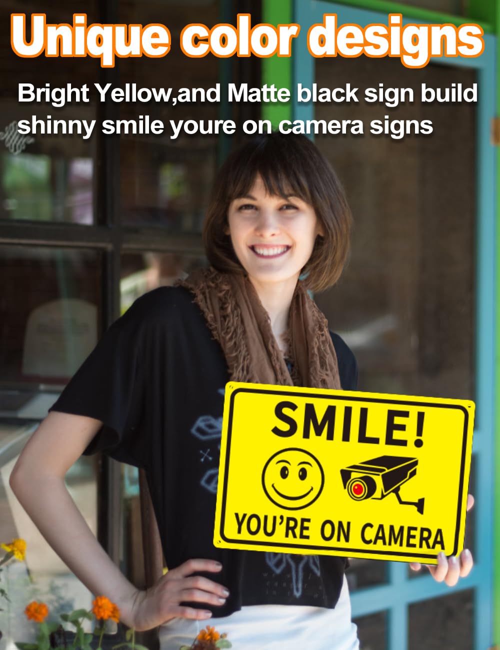 Giftape CCTV yard sign complements camera systems with clear warning