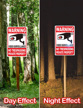 Giftape sign with four pre-drilled holes supports easy mounting.