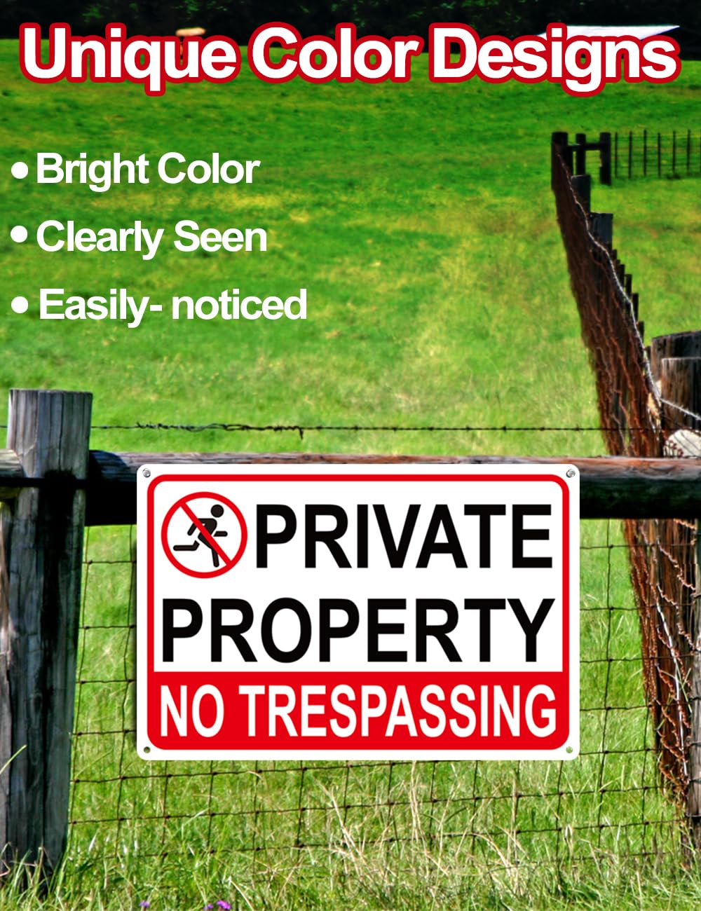 Giftape reflective private property sign, 8x12 ideal for driveways.