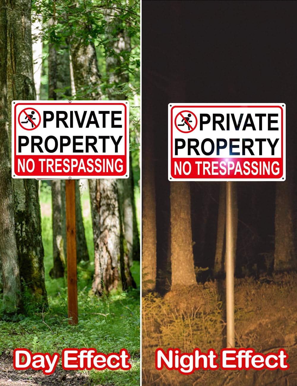 Giftape yard sign signals property rights with durable, rust-free metal.