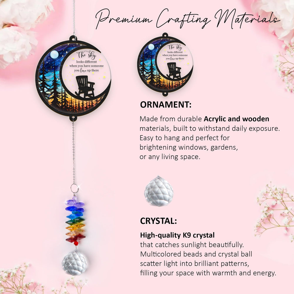 Giftelix Sunlight Prism Ornament refracts light creating warm room glow