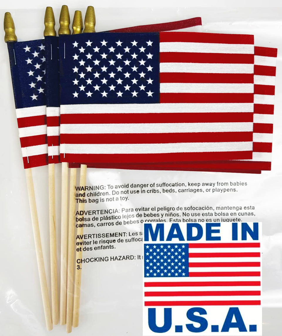 GiftExpress 12x18 American stick flags for outdoor events