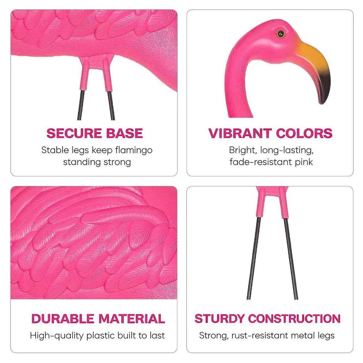 GiftExpress durable plastic construction pairs with stainless steel legs