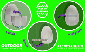 GiftExpress Easter event display with oversized egg signs for venues