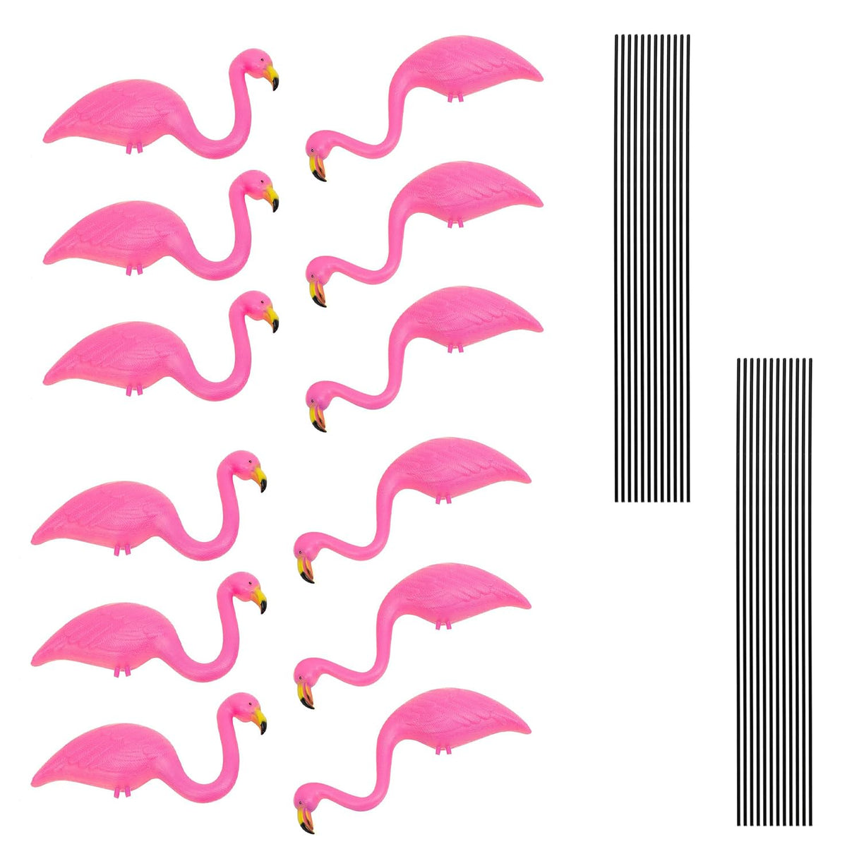 GiftExpress heavy-duty plastic flamingos built to last all season