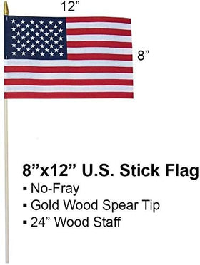 GiftExpress no-fray cotton flag; thick material resists wear in outdoor use.