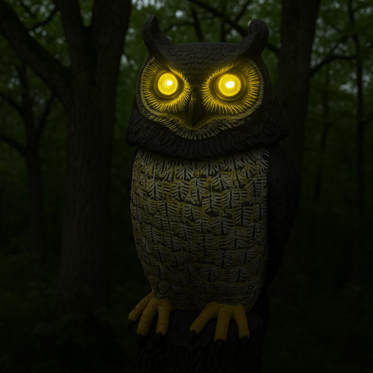 GiftExpress outdoor owl statue mounts securely on a 1.5-inch pole for stability.