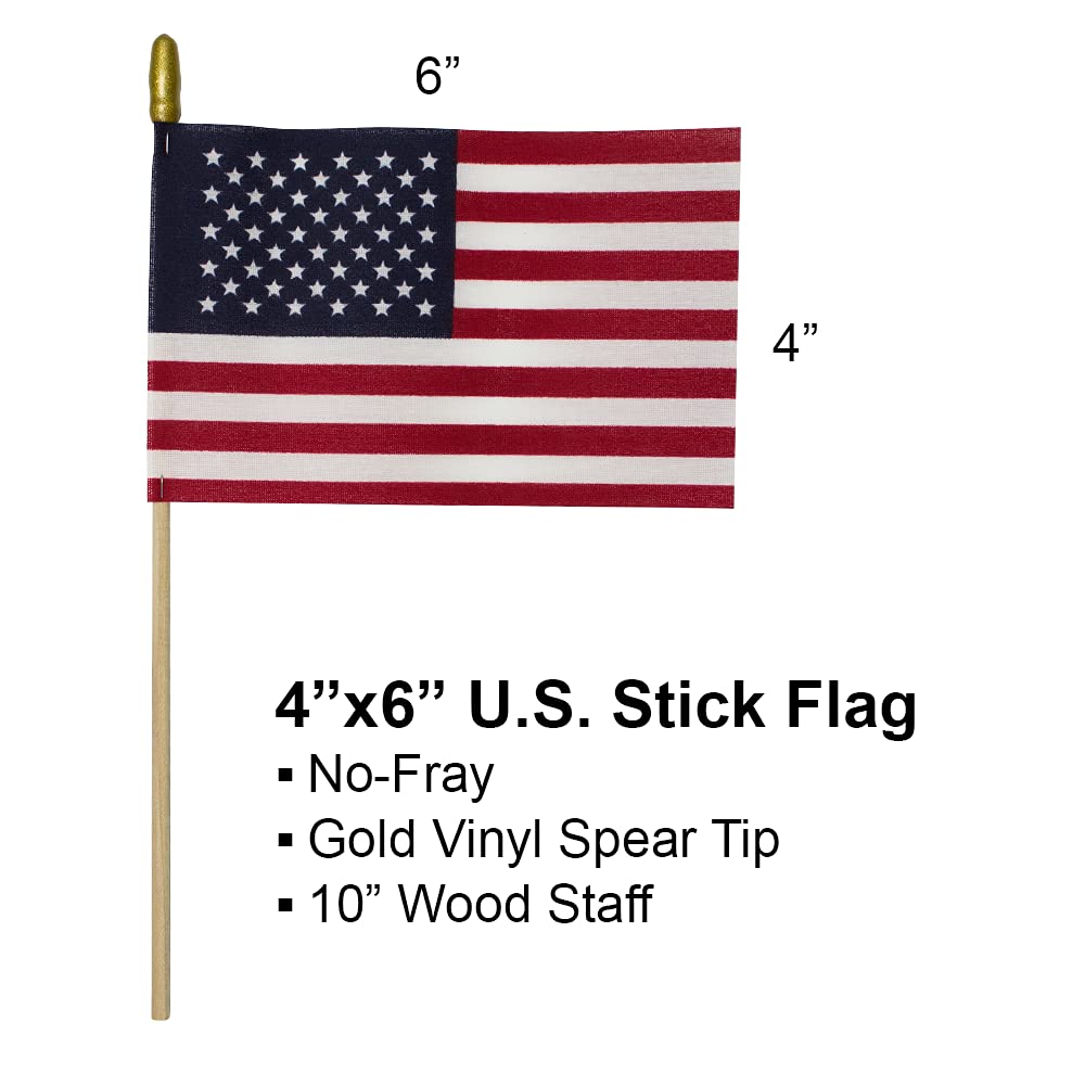GiftExpress patriotic flags displayed in yards and gardens for celebration.