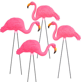 GiftExpress pink flamingos yard decor, 24-inch tall, adds vibrant curb appeal