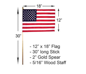 GiftExpress no-fray cotton flags designed for outdoor use