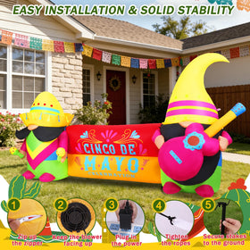 GIFTFIND Cinco de Mayo inflatable with vibrant colors enhances patio decor