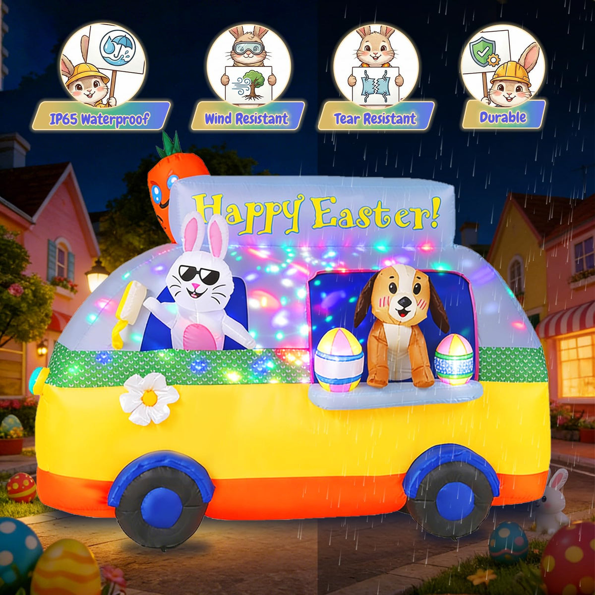 GIFTFIND easy-setup inflatables with blower simplify seasonal decorating tasks