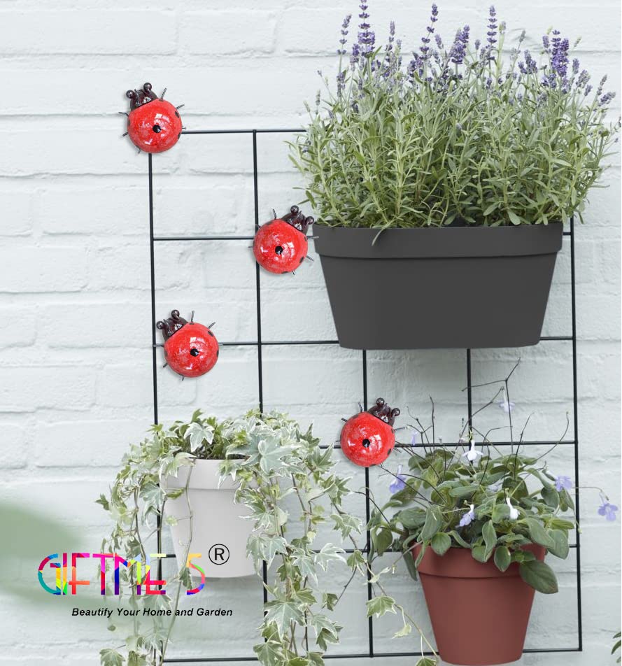 Durable metal construction resists fading and rust in outdoor spaces.