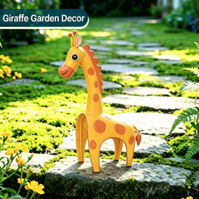GIFTME 5 metal giraffe flower bed decor brings safari whimsy to borders