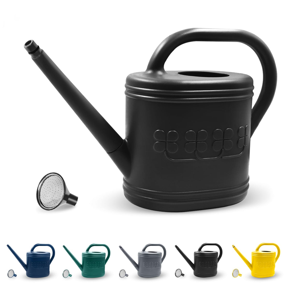 Giftsfaloy 2-gallon watering can with long spout for precise soil delivery in gardens.