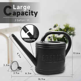 Giftsfaloy 2-gallon watering can with removable sprinkler head for versatile watering tasks.