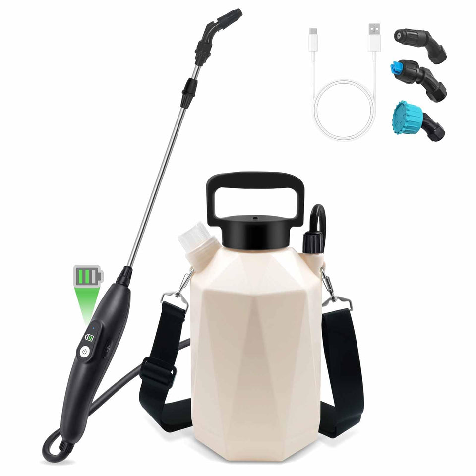 Giftsfaloy battery-powered garden sprayer handle offers comfortable grip for easy use