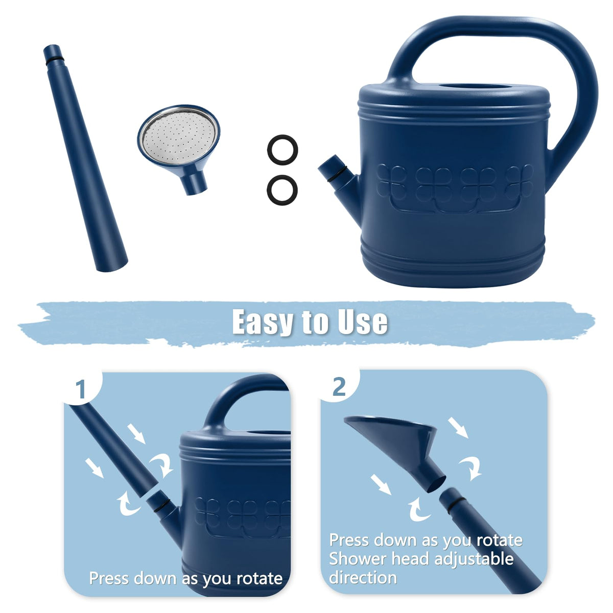 Giftsfaloy detachable long spout stores easily and reaches hard-to-access spots.