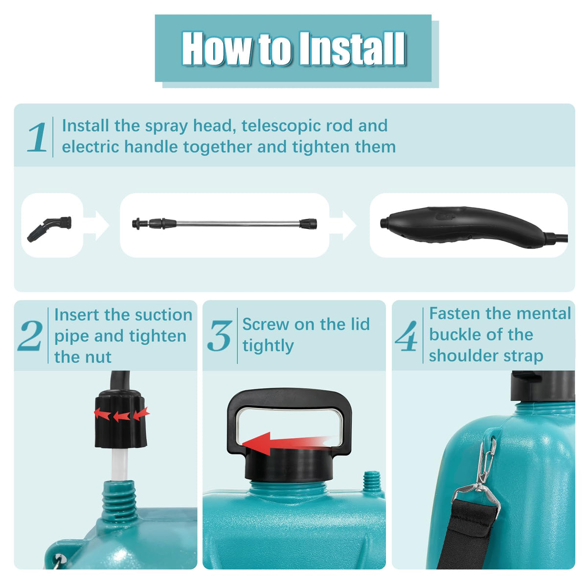 Giftsfaloy filter-head hose prevents blockages and impurities.