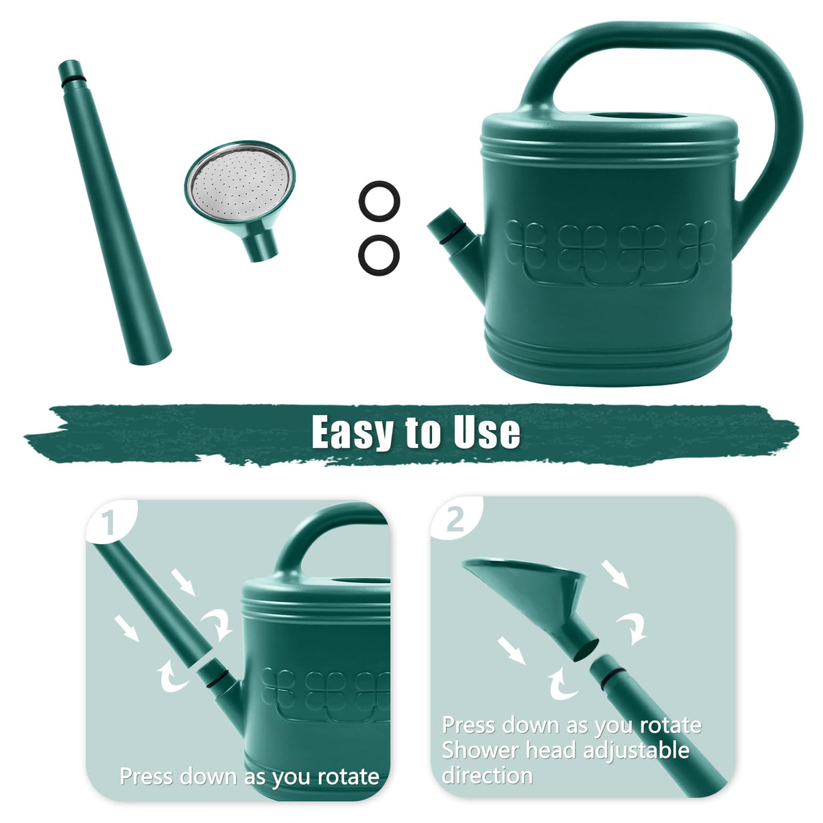 Giftsfaloy greenhouse watering can with large capacity for multiple plants
