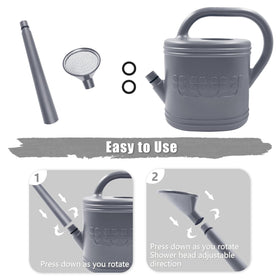 Giftsfaloy grey greenhouse watering can suitable for indoor care