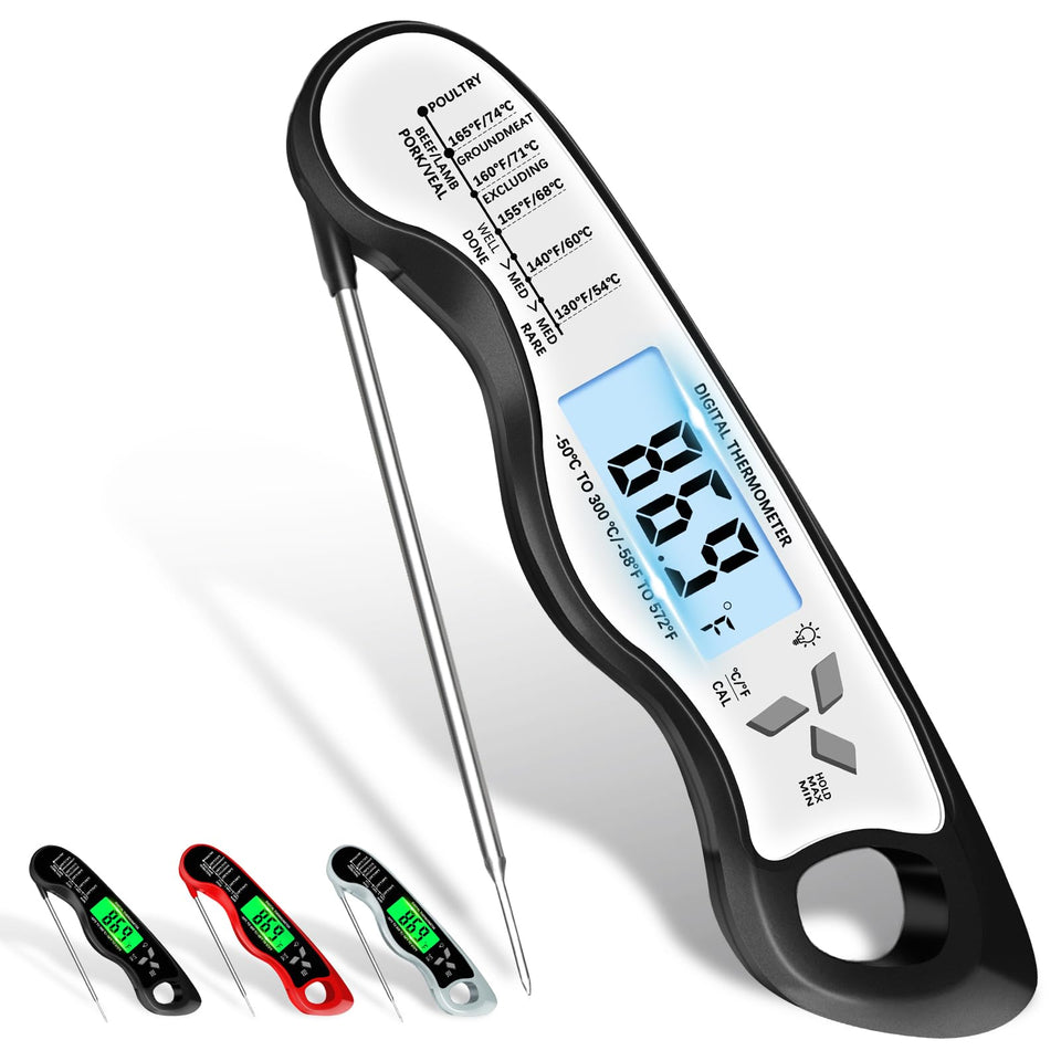 Giftsfaloy digital meat thermometer with probe for fast, accurate readings while cooking
