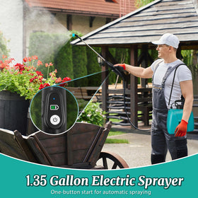 Giftsfaloy sprayer battery indicator highlights charge level for uninterrupted garden sessions.