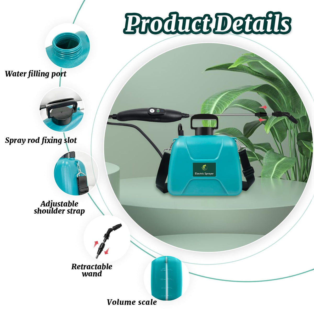 Giftsfaloy sprayer hose with filter head keeps impurities out during use.