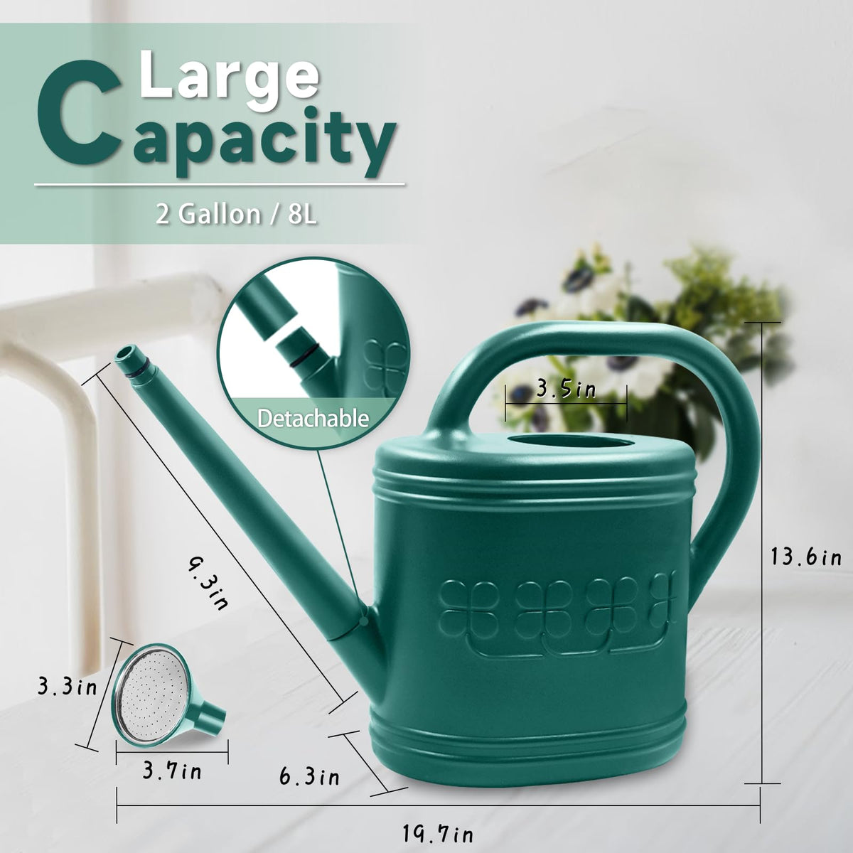 Giftsfaloy outdoor watering can featuring an ergonomic handle for comfort