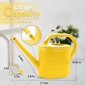 Giftsfaloy watering can with removable stainless steel shower head enables versatile modes.