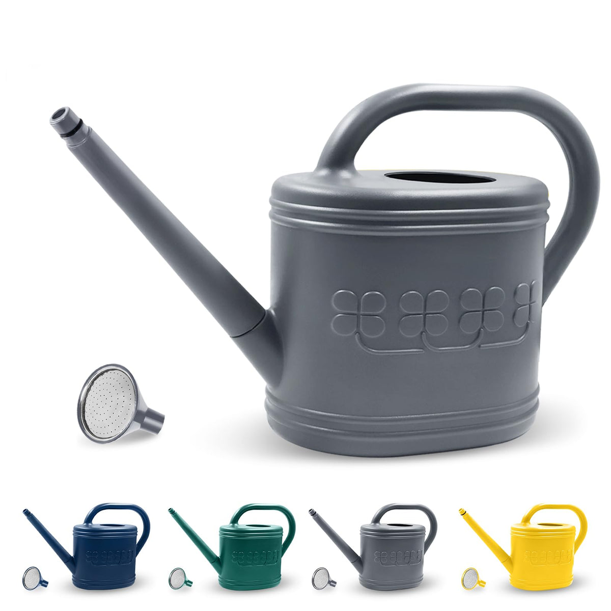 Giftsfaloy watering can with stainless steel shower head for gentle, even watering.