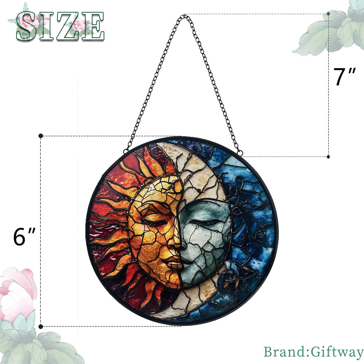 Giftway stained-glass window-hanging shines soft light for cozy spaces