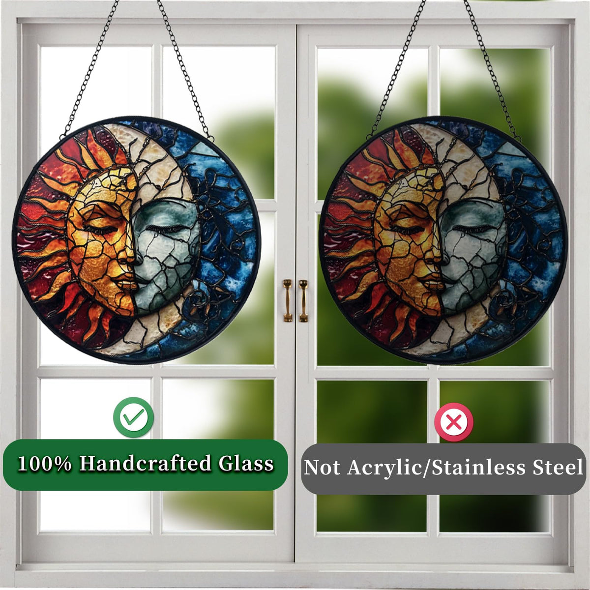 Giftway window decor sun and moon suncatcher enhances rooms without bulk